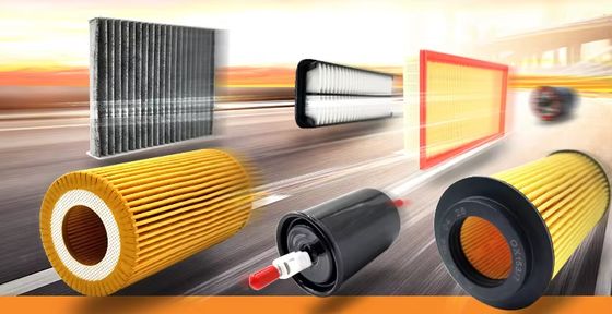 Backhoe Loaders/Trucks Oil Filter Element with 3μm-200μm Filtration Precision and PET Filter Media